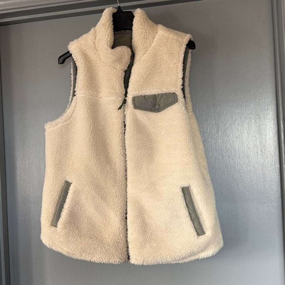 Maurice's Reversible Zip Front Women's Quilted Vest Faux Fur sz XL Pockets